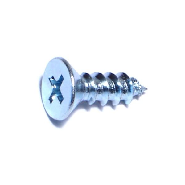 Midwest Fastener Sheet Metal Screw, #10 x 5/8 in, Zinc Plated Steel Flat Head Phillips Drive, 45 PK 932061 - main